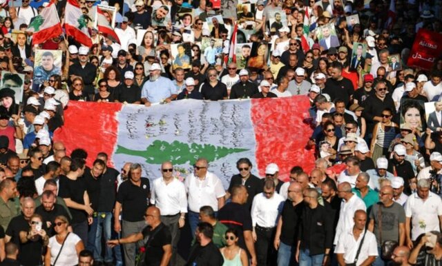 تجمع‌کنندگان در سومین سالروز انفجار بندر بیروت خواستار اجرای عدالت شدند